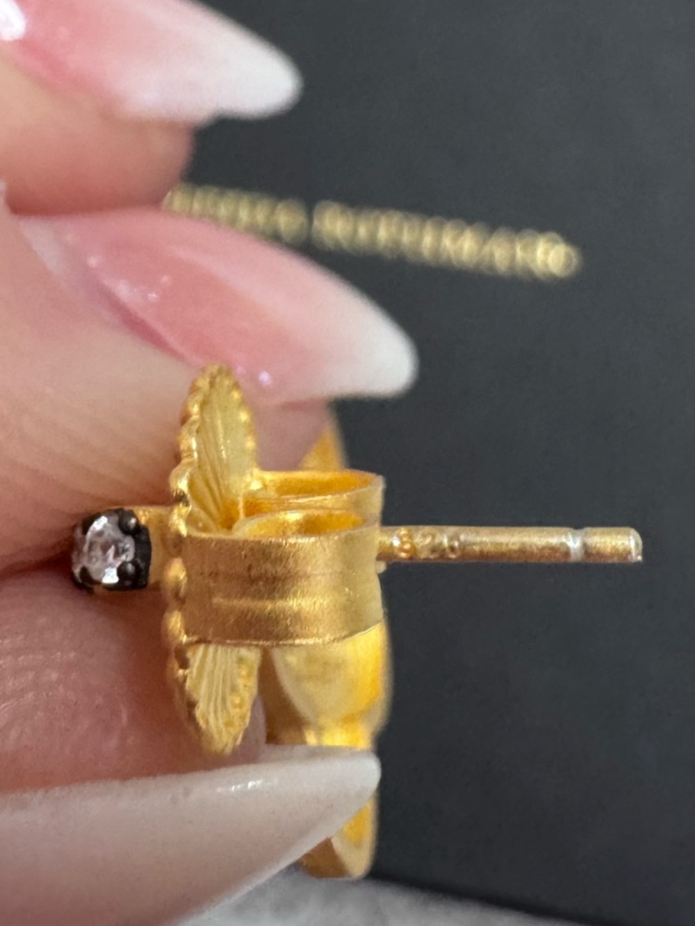 Frieda Rothman Brooklyn Mosaic Clover Pave Drop Earrings NWOT - Picture 4 of 6